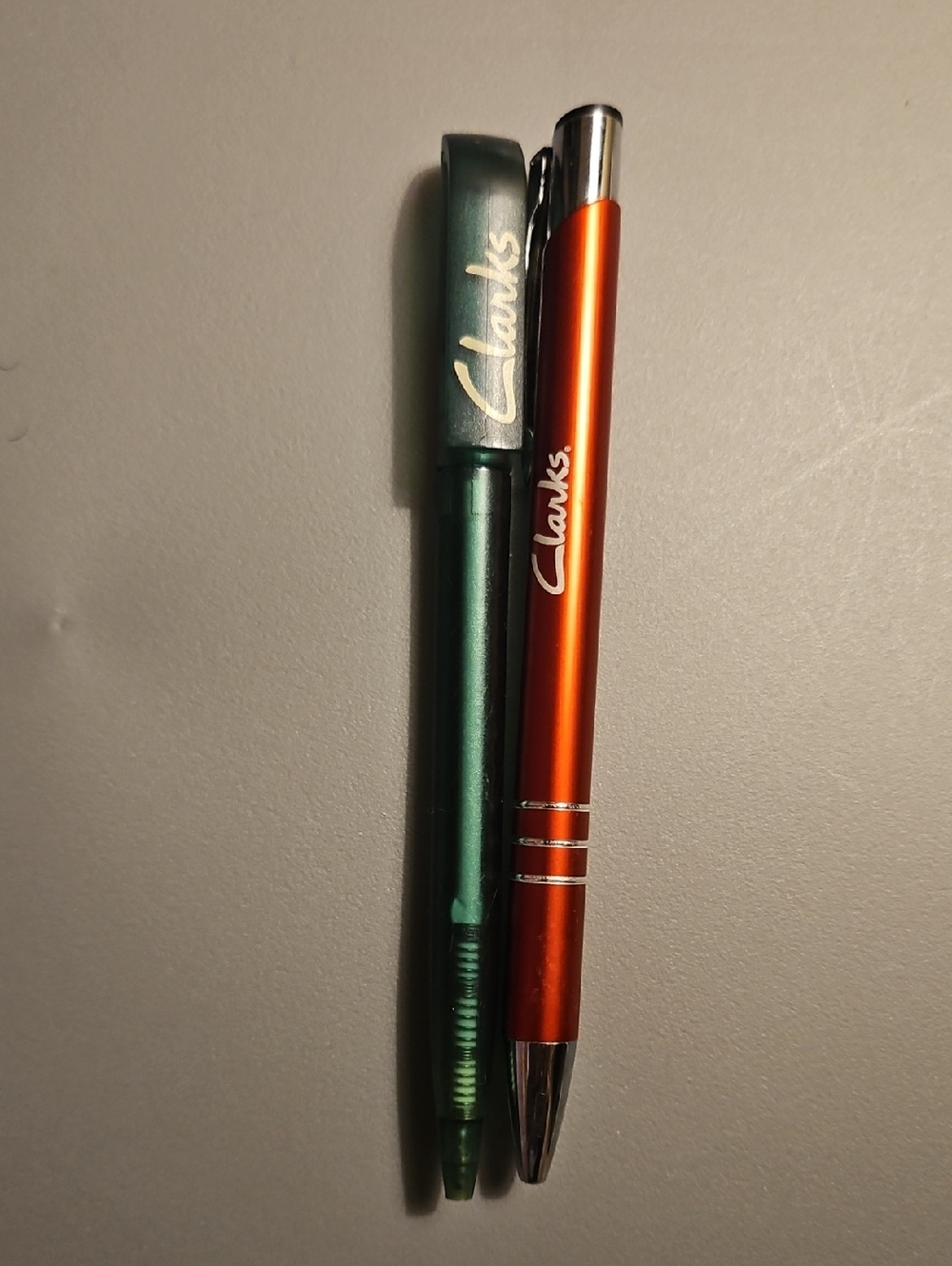 Clarks Metallic Green and Red Pen Pair